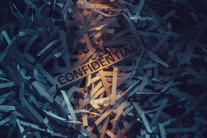 Shredded confidential paper by A1 Shredding and Recycling